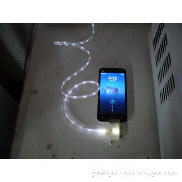 3 in 1 USB Visible Lighting Cable LED for All Cell Phone